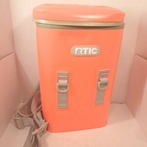 RTIC Insulated Backpack sling 15 Cooler Coral Pink salmon broken zipper READ